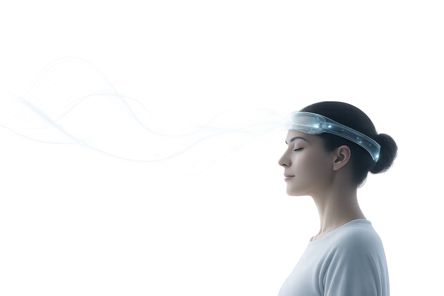 Patient using a VRx neural therapy headset